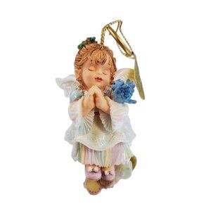 Ashton-Drake HollyDay Angel Ornament "Wishing You Answered Prayers"  GG Santiago